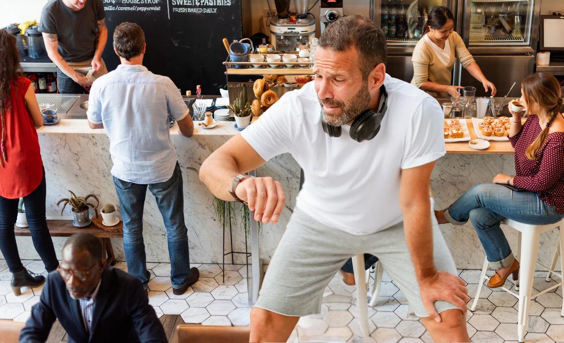 runner has to go to the restroom