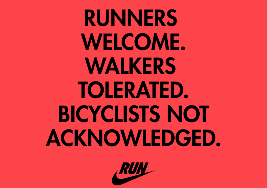 Runners Welcome Nike ad