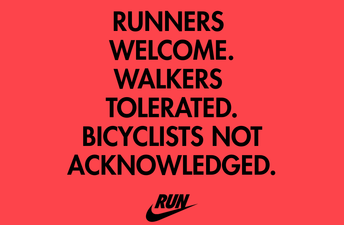 Runners Welcome Nike ad
