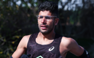 Talbi at Boston Marathon