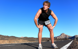 a runner in the pain cave