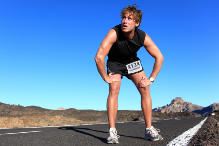 a runner in the pain cave