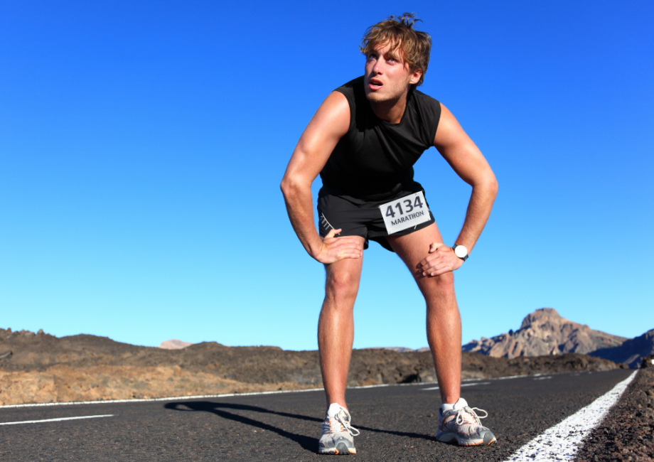 a runner in the pain cave