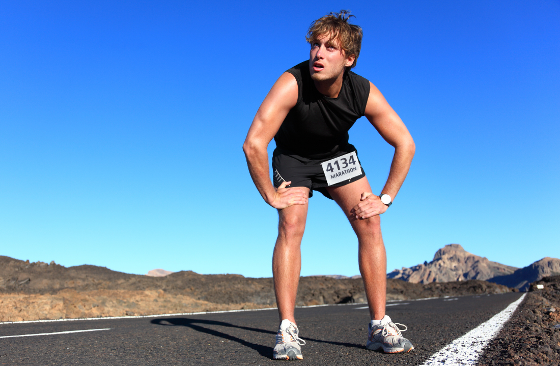 a runner in the pain cave